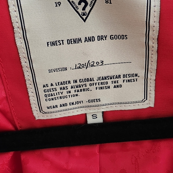 Guess red trench coat small - Picture 2 of 7
